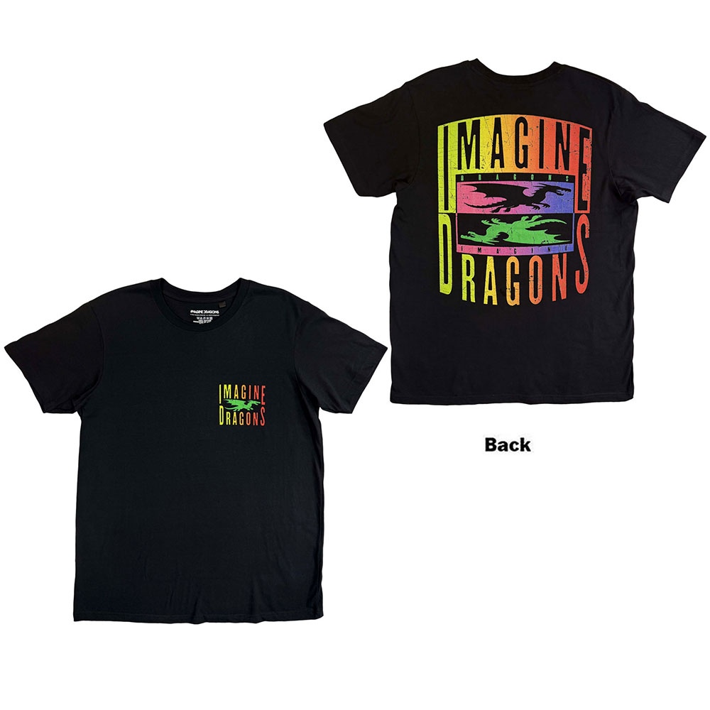 Imagine Dragons - Double Dragons Pocket Heren Tshirt - Zwart